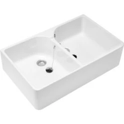VILLEROY Soldes 23 VILLEROY & BOCH VILLEROY ET BOCH Evier Double Cuves O Novo Blanc , 79,5 X 55